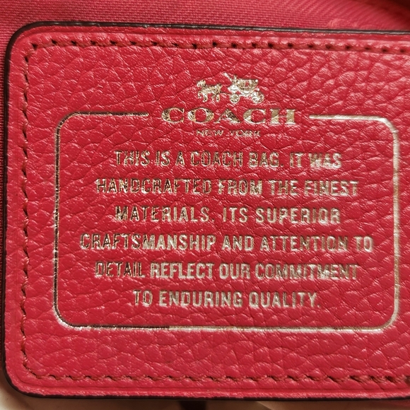 Coach Pink Pebble Leather Zip Top Tote Bag with Silver Hardware - Picture 16 of 17